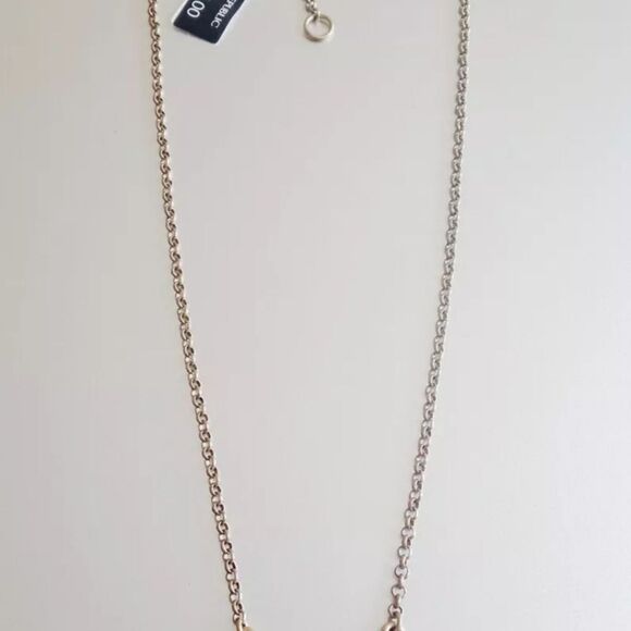 BANANA REPUBLIC ANTIQUE GOLD TONE GREY CUT CRYSTAL/RESIN 16"-18" NECKLACE NWT - Picture 4 of 4